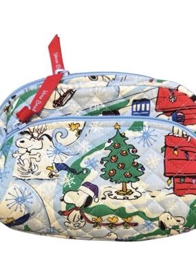 Vera Bradley Light Blue Snoopy Holiday Cosmetic Bag